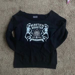 Beautiful Disaster free spirit pullover sweater
